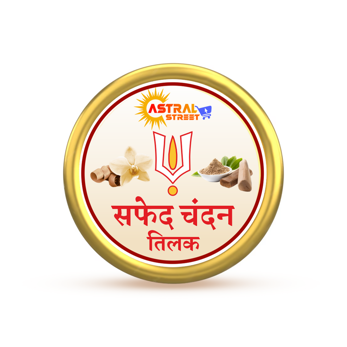 Astral Street White Chandan Tilak + Kesar Chandan Tilak- 25gm pack of 2